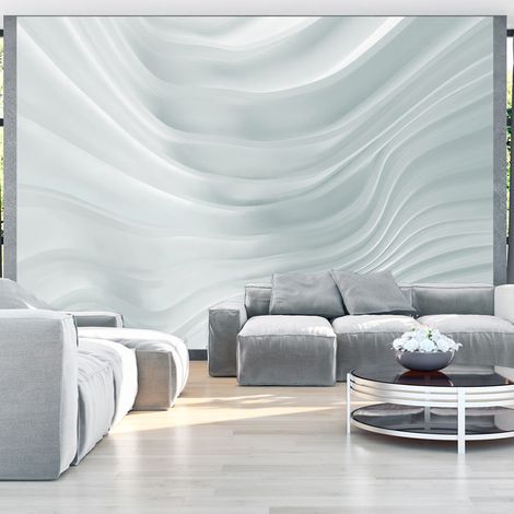 Fotomurale - Waving White - 100x70 (1/4)