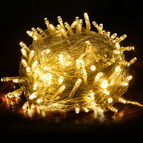 Guirlande Lumineuse LED - 10 M - 200 LED - Télécommande - Étanche IP44 - Pour Intérieur Extérieur - 8 Modes - 4 Niveaux De Luminosité - 1 Pièce (1/5)
