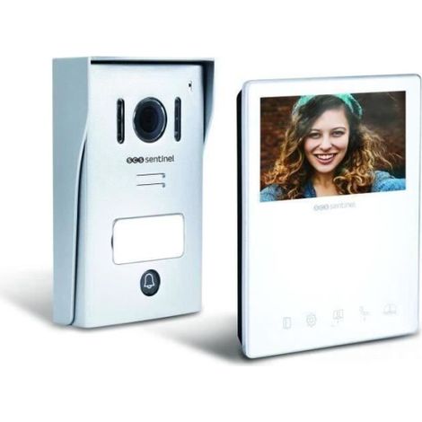 Interphone vidéo filaire, coloris blanc - VisioKit 4.3 - SCS SENTINEL - Garantie 3 ans (1/5)