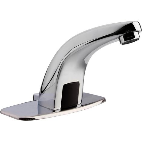 Mitigeur à détection infrarouge automatique, robinet de lavabo pour cuisine et salle de bain, évier intelligent, eau froide uniquement, sans contact (1/5)