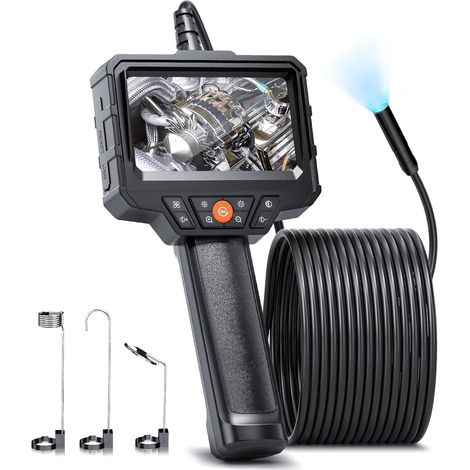 Endoskopkamera, Schlangeninspektionskamera Endoskop 10M IPS 4,3 Zoll Endoskopkamera mit 8 einstellbaren LEDs, Industrieendoskop 7,9 mm IP67 wasserdichte Kamera (1/5)