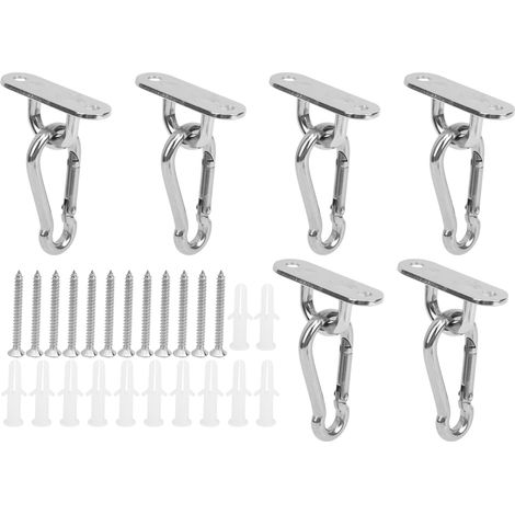 Boucle de fixation en acier inoxydable pour suspension de hamac ou de balançoire de yoga (1/5)