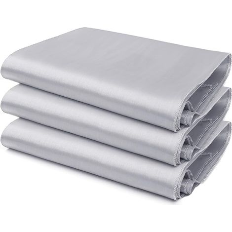 Set mit 10 hochwertigen Tischläufern aus Satin für Hochzeiten und Jubiläen, geeignet für rechteckige und runde Tische (30,5 x 274 cm) – Silber (1/5)