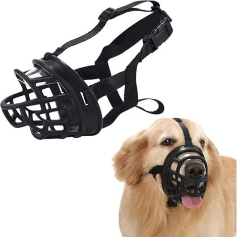 Muselière pour Chien en TPE, Confortable et Respirante, Anti-Morsure et Anti-Ingestion d’Appats, Idéale pour Petits, Moyens et Grands Chiens – Promenade, Dressage et Visites Vétérinaires(6) (1/4)