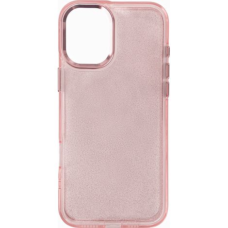 Custodia glitterata per iPhone 16 - rosa con glitter (1/5)