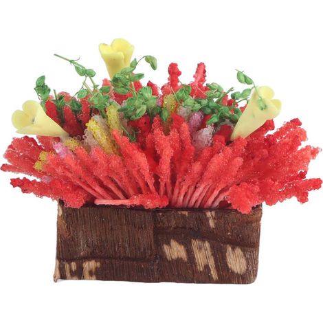 Mini pot de fleur miniature en argile pour décoration de maison de poupée - petite plante artificielle (1/5)