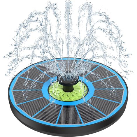 Fontaine Solaire Extérieur, 3.5W Flottante Pompe Bassin Solaire, Fontaine Solaire Verre avec 7 Buses (1/5)