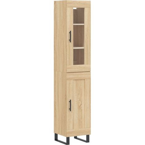 Aparador-cómoda-mueble-organizador-cocina-salón-salón-comedor-alto-Sonoma-345x34x180cm-madera-ingeniería-marrón-020033963