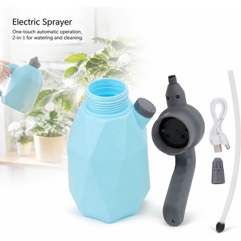 Pulvérisateur Électrique 2L - Rechargeable - Automatique Pulvérisateur de Jardin Compact Léger 2000mAh Bleu pour Arrosage Nettoyage (1/5)