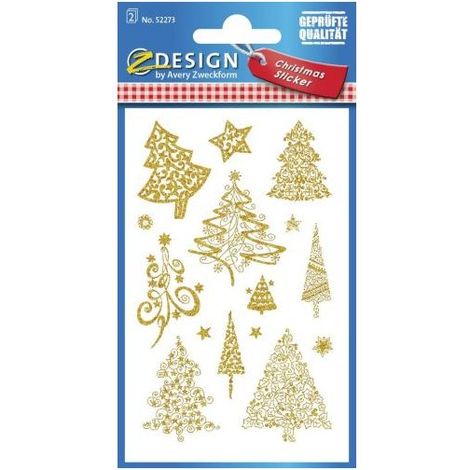 Avery 52273 sticker decorativi Carta Oro Permanente 18 pz (1/5)