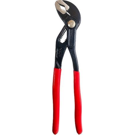 Pince multiprise, 250 mm, écrous jusqu'à 46 mm, tuyaux jusqu'à 50 mm, réglage fin par bouton pression, autobloquante, serrage (1/4)