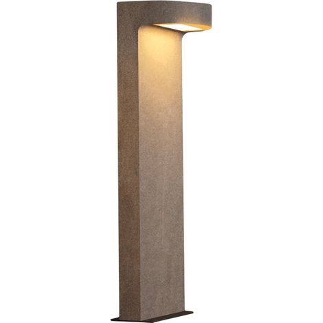 Borne Extérieure LED 70cm 8W IP65 Béton ZAMBELIS E383 - Blanc chaud - 3000K