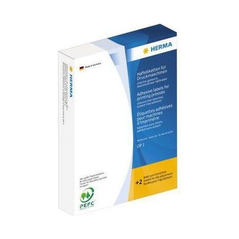 Druckmaschinenetikett Druckmaschine DP1 22 x 32 mm (B x H) stark haftend Papier weiß 252 Bl./Pack. 5.000 Etik./Pack. (1/4)
