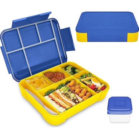 Lunch box enfant avec compartiments étanche bento pour garçon et fille pour école maternelle et pique nique (1/5)