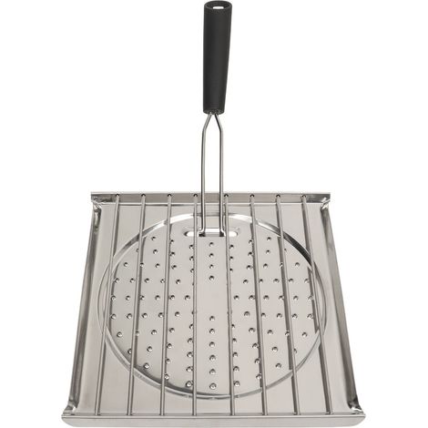 Paniers à griller pliables avec poignée pliable, faciles à nettoyer, en acier inoxydable, pour poissons, steaks et légumes. (1/5)