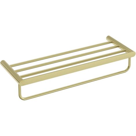 Scaffale a coste da bagno in acciaio finitura oro spazzolato - Endor