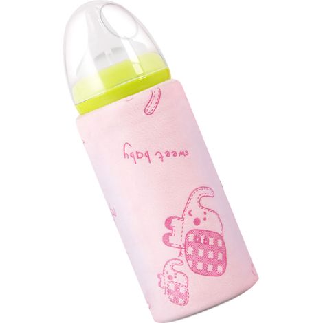 Chauffe-biberon USB rechargeable à 42 °C, maintien au chaud, sans peluches, rose (1/2)