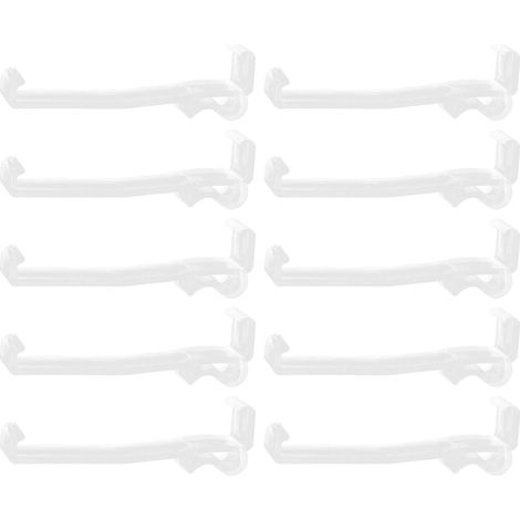 10 Clear Plastic Curtain Hooks Good Load Capacity Burrs Free (1/5)