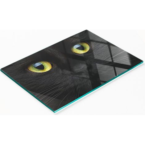Tablero decorativo multifuncional de vidrio templado con forma de ojo de gato, 80x52 cm. (1/5)