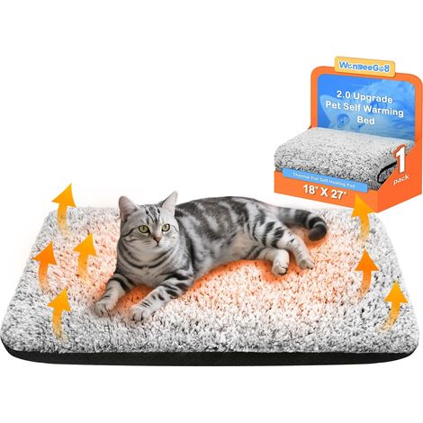 Lit autochauffant, tapis thermique 2.0 amélioré,48x70cm,Tapis auto-chauffant non électrique, housse amovible lavable, film thermo-réfléchissant (1/5)