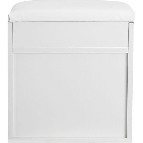Banc à chaussures d'entrée/couloir en bois, meuble de rangement pour chaussures, siège rembourré (1/5)