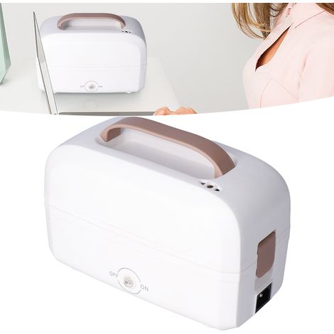 Boîte à lunch électrique de bureau en acier inoxydable, boîte à lunch portable à double couche pour cuisson vapeur, petit cuiseur à riz pour un chauffage rapide des aliments. (1/5)