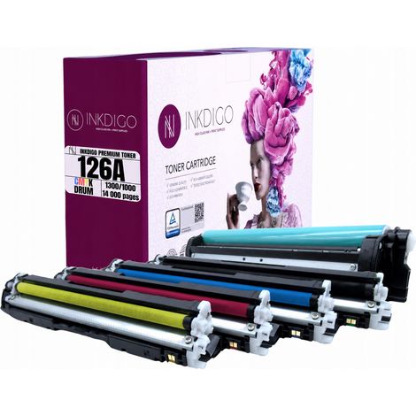 Inkdigo Trommel + Toner CE310 CE314A kompatibel mit HP CP1021 CP1025Color M275 TÜV-zertifiziert (1/5)