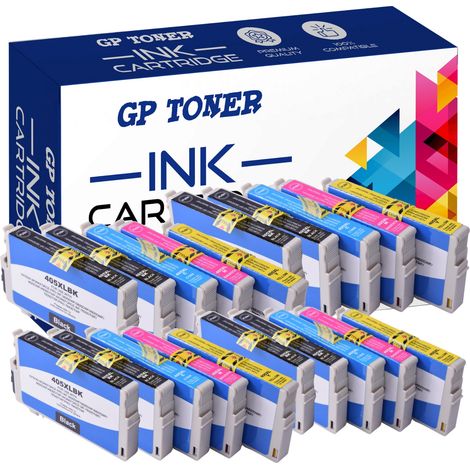 20 cartouches d'encre CMJN x4 pour Epson E405XL (1/5)