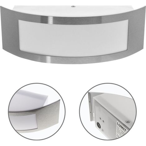 Aplique JAMOR IP44 1xE27 L.31xAn.9xAl.10cm Acero Inoxidable (1/3)