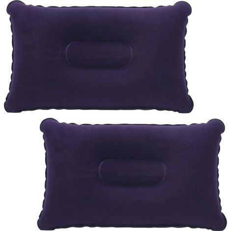 2 almohadas inflables ultraligeras e impermeables, perfectas para viajes, acampadas y pesca (juego doble).