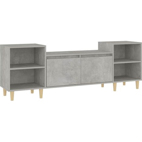 Meuble TV, Étagère TV, Meuble de Salon, Moderne Gris béton 160x35x55 cm Bois d'ingénierie OIB5603E (1/5)