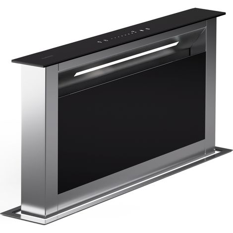 Klarstein Downdraft-Dunstabzugshaube 60cm, Versenkbare Dunstabzugshaube Abluft/Umluft für die Küche, Schmale Umluft-Abzugshaube ohne Rohr, 576m³/h Luftstrom, LED-Beleuchtung & Touch-Bedienfeld (1/5)