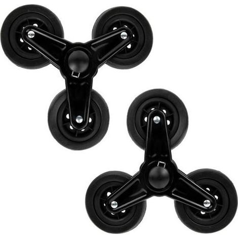 Lntyq 1 Pair of casters Wheels Luggage Basket casters Diable Wheels Triangle Wheels Wheels for the  Basket Diable of  epicerie Black (1/5)