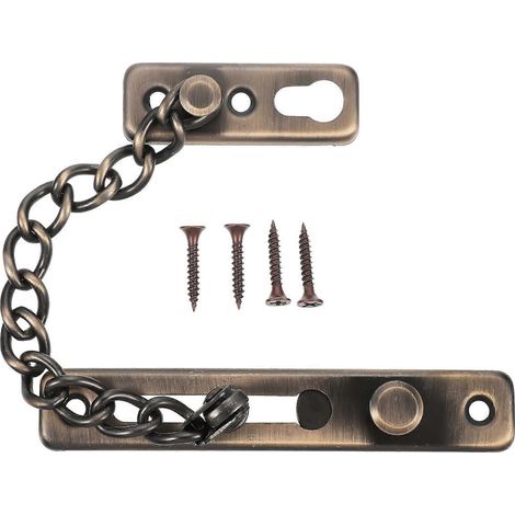 verrou de porte, cadenas d'hôtel, chaîne de sécurité en acier inoxydable-13X2X2CM (1/3)