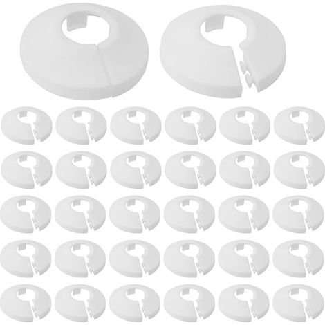 Shower Mixer Tap with Wall Hole Cover 16 mm White (1/5)
