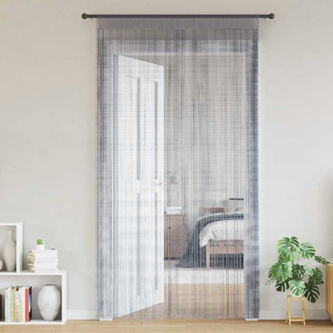 Cortinas de tiras 2 uds gris claro 140x250 cm vidaXL (1/5)