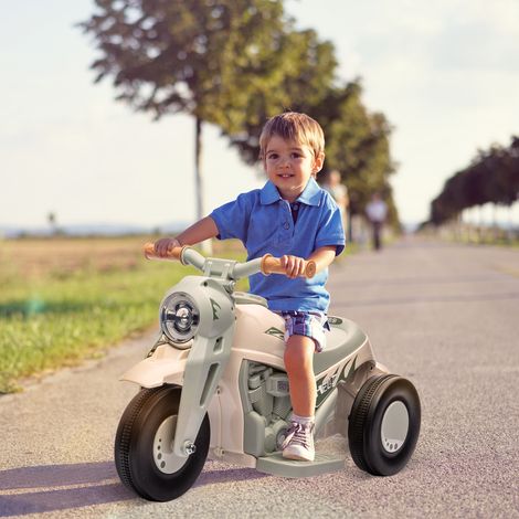 Moto eléctrica infantil, moto infantil de 6V con música, alcanza una velocidad de 2,5 a 3 km/h, para niños de 2 a 5 años.