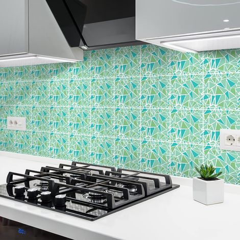 Sticker Mural Carrelage adhésif Cuisine Salle de Bain - 24 Stickers Carreaux DE Ciment TERRAZZO Tiago - 24stickers10x10cm (1/5)
