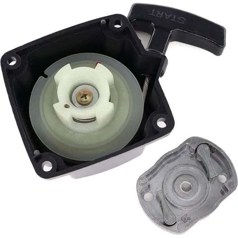 Lanceur - FOLAYA - Starter à cliquet - 67 mm - 80 mm - Pour débroussailleuse et tondeuse à gazon (1/2)