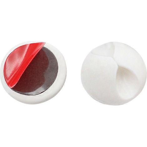 Lot de 50 clips de câble pour ordinateur de bureau, multi-câbles vers USB, câble d'alimentation, écouteurs, TV, PC, ordinateur portable, bureau à domicile, blanc, 9 mm (1/5)