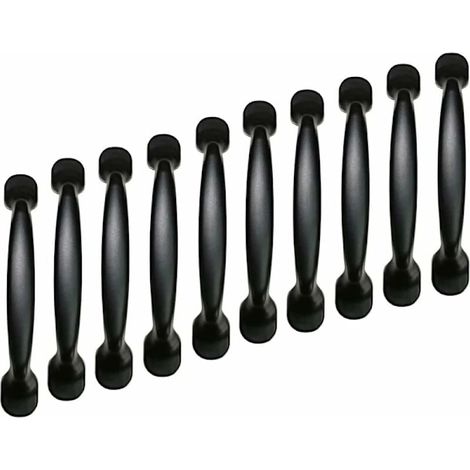 10 poignées de cuisine noires de 96 mm, poignées de porte, poignées de tiroir, poignées de meubles de chambre