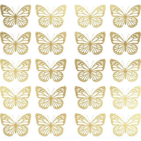 Stickers repositionnables Papillon en or (1/5)