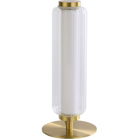 [NEUWERTIG] B-Ware Searchlight Tischleuchte Lampe LED gold Stahl Glas dimmbar Schalter Kabel (1/2)