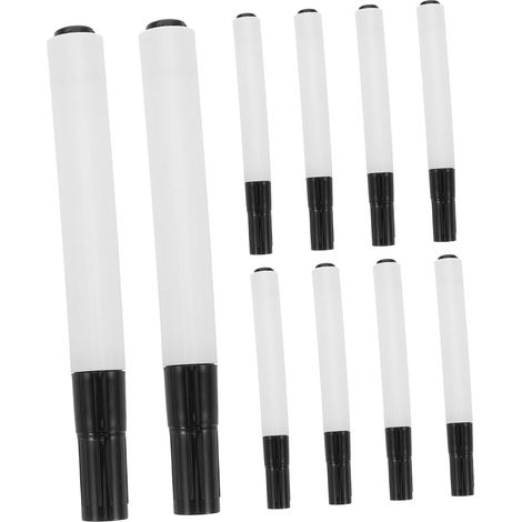 Lot de 10 marqueurs pour tableau blanc rechargeables, pointe fine (1/5)