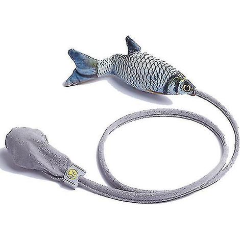 Simulation d'artefact de chat de compagnie drôle chat de poisson jouet en peluche interactif cadeau de jouet drôle (1/3)