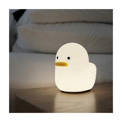 lampe de chevet, lampe de nuit du canard muet, dessin anim mignon mignon animal de compagnie tactile lampe en silicone, lampe de nuit de chevet pou (1/5)
