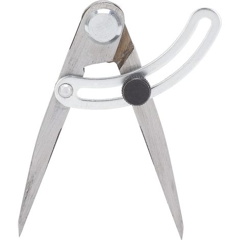 Boussole cuir 100mm – acier inoxydable – cône réglable – jauge espacement ailes – travail bois