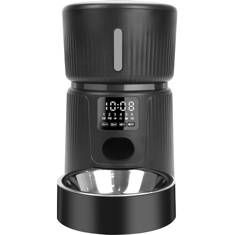 Distributore automatico di cibo per gatti da 2 pezzi, distributore di cibo per gatti/cani da 3 litri con da 1 a 6 pasti al giorno, controllo delle porzioni, registrazione vocale di 10 secondi, aliment
