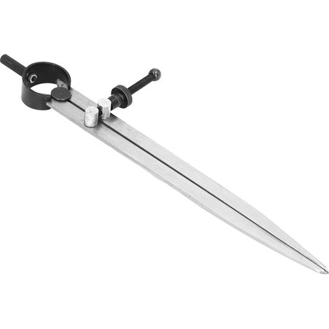 Compas à pieds plats en acier carbone 200 mm avec écrou à ressort pour traçage cuir et copie mesures (1/5)
