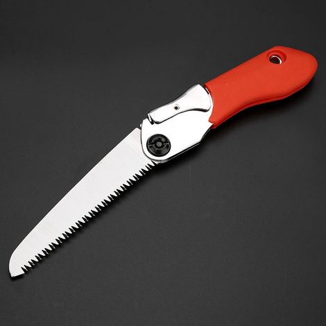 Scie d'élagage manuelle portable et pliable avec poignée antidérapante, outil de coupe d'arbres pour le jardinage extérieur (1/5)